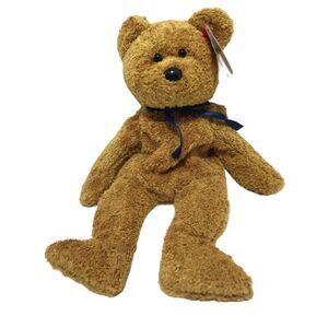 Ty Beanie Babies Fuzz‎ Brown Bear retired vintage plush stuffed animal toy 1998